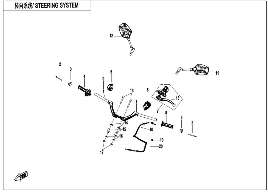 800NK STEERING SYSTEM ADVANCED – cfmotowholesale